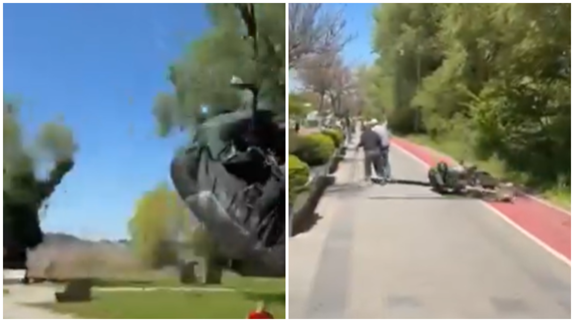 Параглајдеристи срушија канделабра на пешачката патека кај Студенчишта